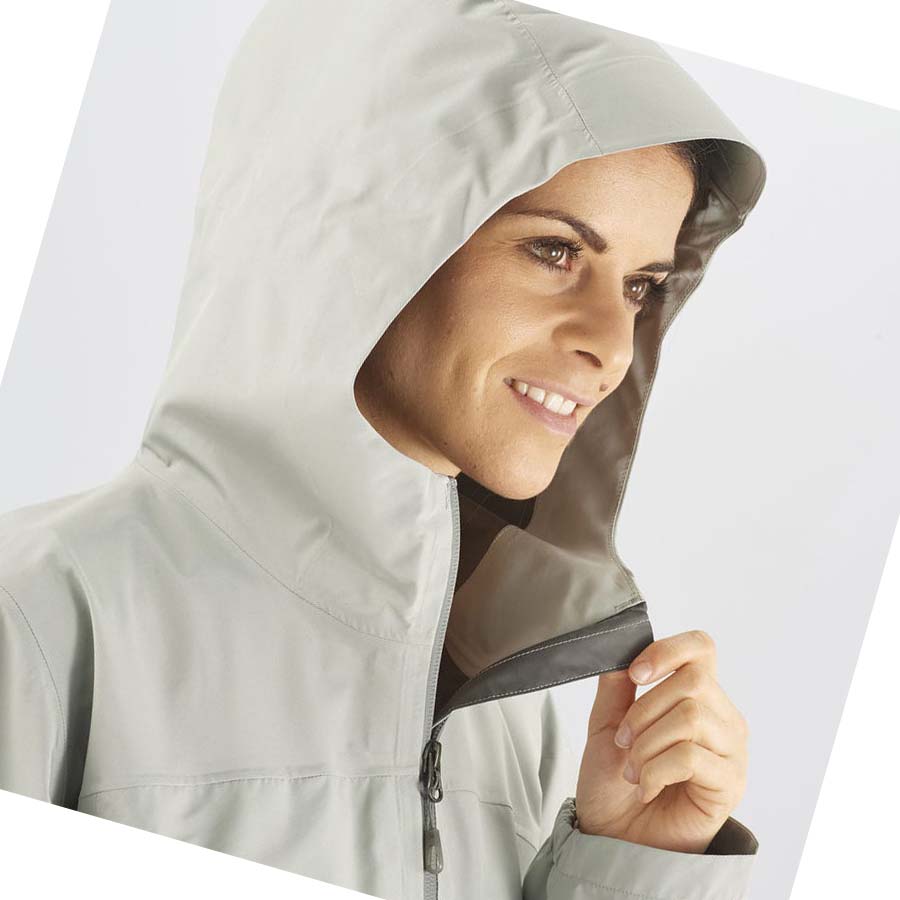 Chaquetas Salomon OUTLINE GORE-TEX WATERPROOF 2.5L Mujer Blancos | MX 2487HAP